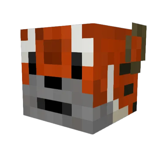 Naqx1 Minecraft avatar head, 3D render