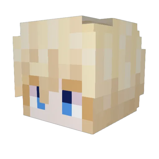 Nara030 Minecraft avatar head, 3D render
