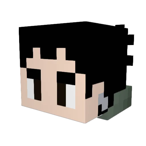 Nara4 Minecraft avatar head, 3D render
