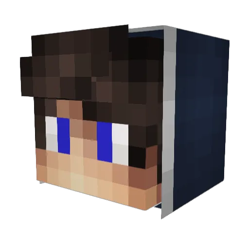 Naracos Minecraft avatar head, 3D render