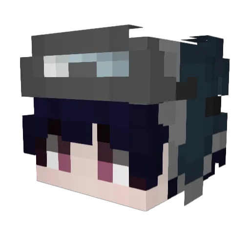 Narak08 Minecraft avatar head, 3D render