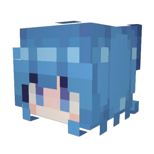 Narathia Minecraft avatar head, 3D render