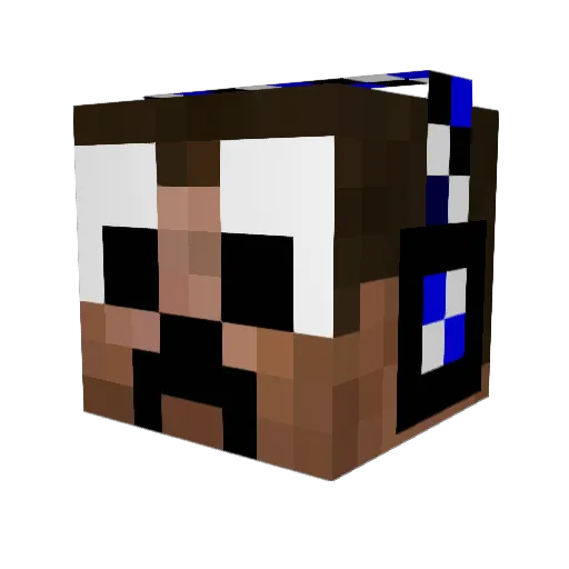 Narazemono Minecraft avatar head, 3D render