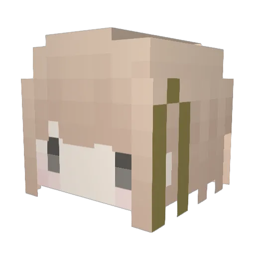 Narcing Minecraft avatar head, 3D render