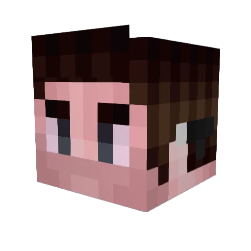 NarcissusRose Minecraft avatar head, 3D render