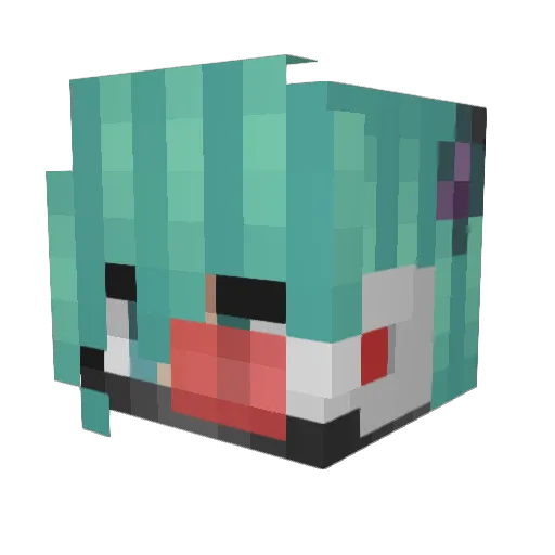 Nardcoo Minecraft avatar head, 3D render