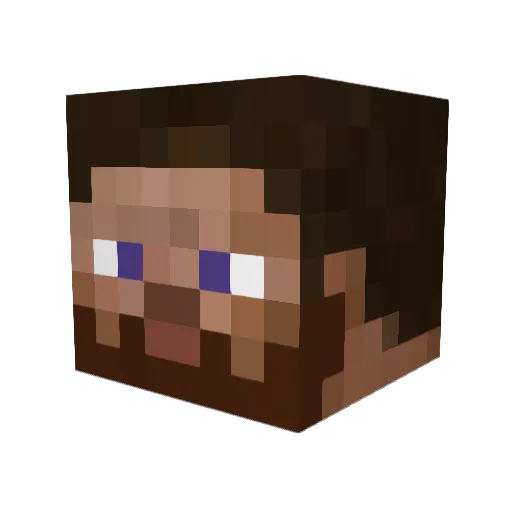 Narfy Minecraft avatar head, 3D render