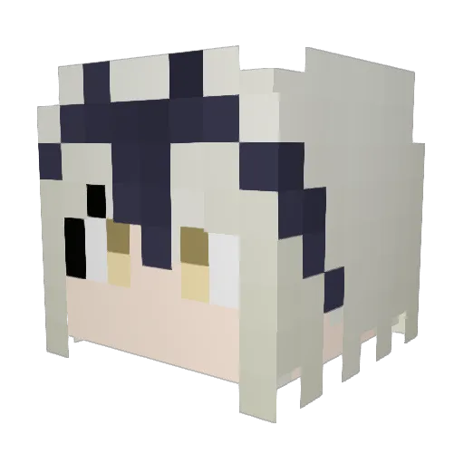 Nargaprime Minecraft avatar head, 3D render