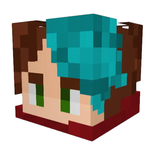 Nargaz Minecraft avatar head, 3D render