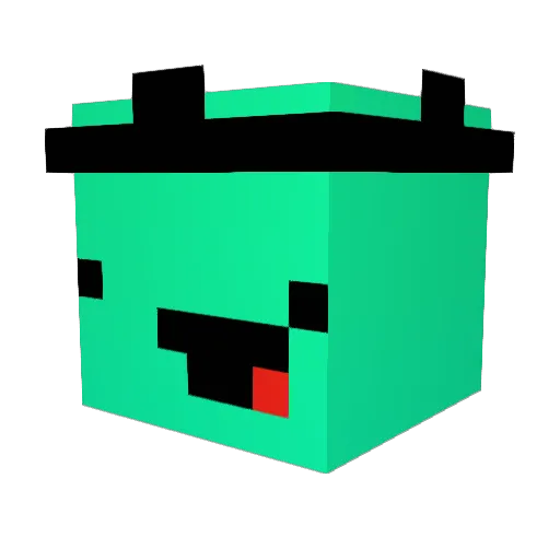 Nargg Minecraft avatar head, 3D render