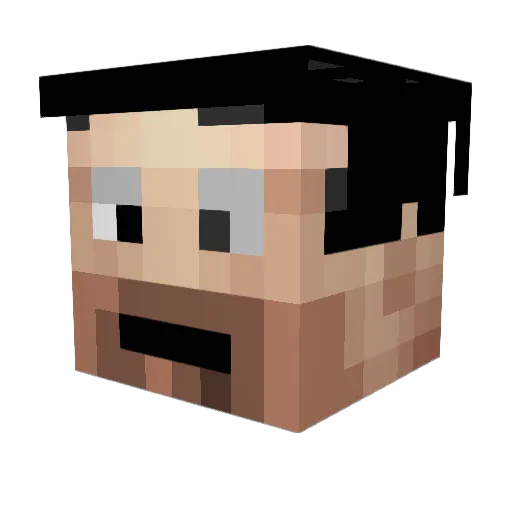 Nargon_Daas Minecraft avatar head, 3D render