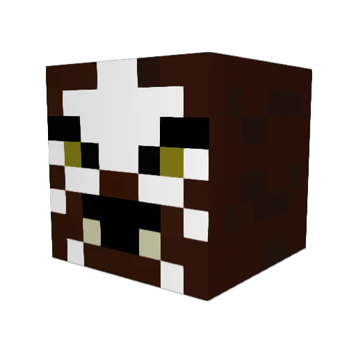 Nargush Minecraft avatar head, 3D render