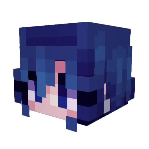 Nari_07 Minecraft avatar head, 3D render