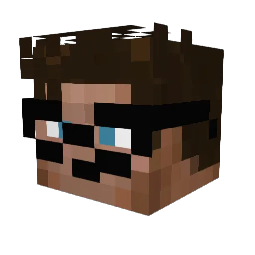 Nariekey Minecraft avatar head, 3D render