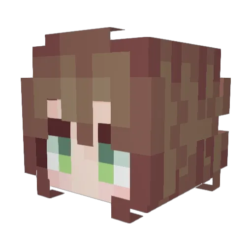 NarikoYoru Minecraft avatar head, 3D render