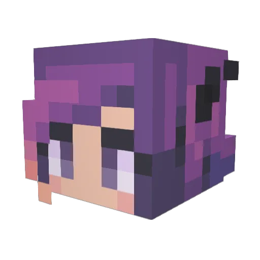 Narinia Minecraft avatar head, 3D render