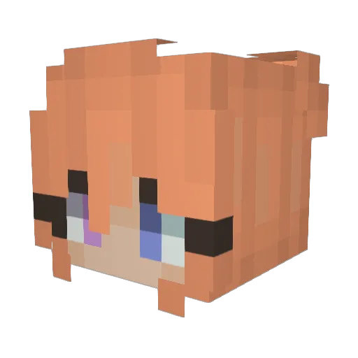 Narior Minecraft avatar head, 3D render