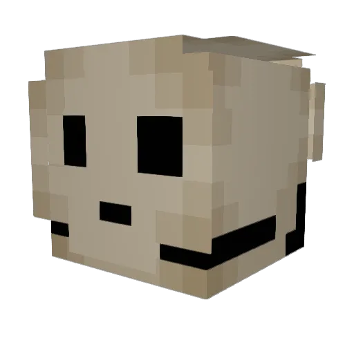 Narisome Minecraft avatar head, 3D render