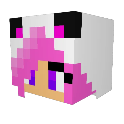 Narisse Minecraft avatar head, 3D render