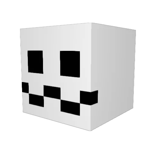 NarkG Minecraft avatar head, 3D render