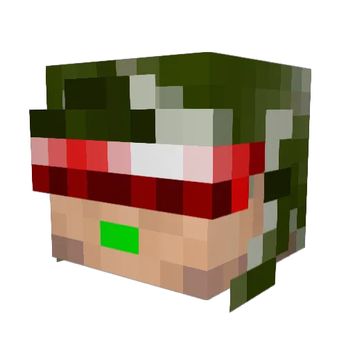 Narkasin Minecraft avatar head, 3D render
