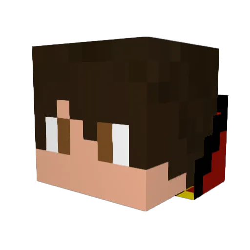 Narkeus Minecraft avatar head, 3D render