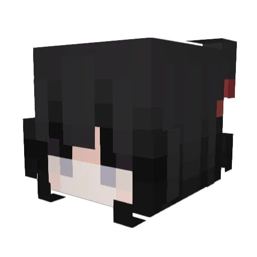 Narkoba Minecraft avatar head, 3D render
