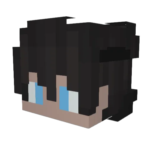 Narles_ Minecraft avatar head, 3D render