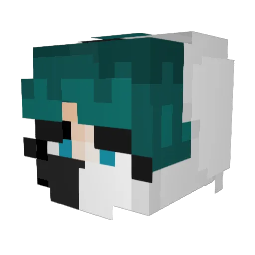 Narly75 Minecraft avatar head, 3D render