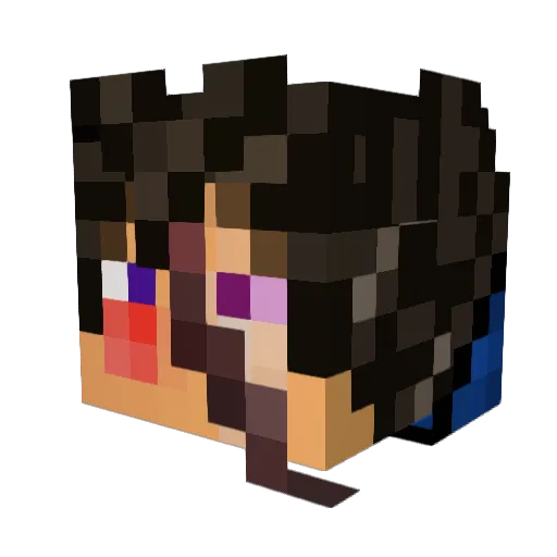 NarnikTY Minecraft avatar head, 3D render