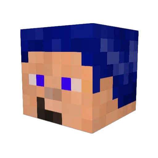 Narnius Minecraft avatar head, 3D render