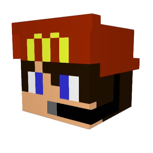 Naroq Minecraft avatar head, 3D render
