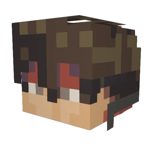 NarroboT Minecraft avatar head, 3D render
