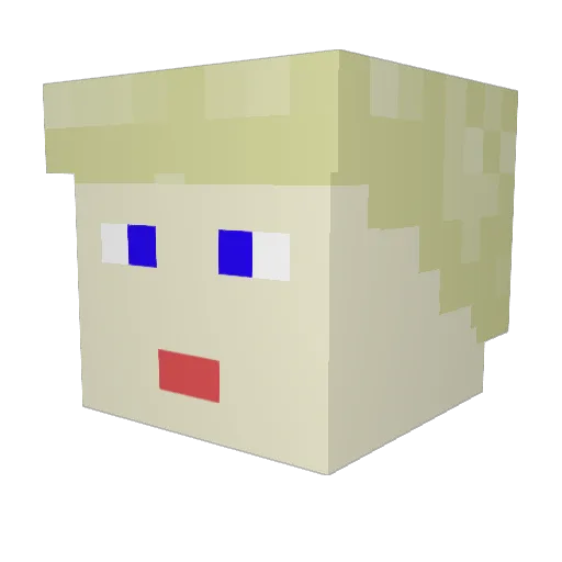 Narroth_ Minecraft avatar head, 3D render
