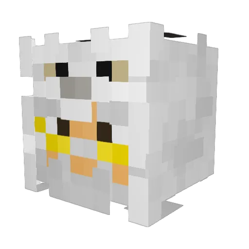 Narsysus Minecraft avatar head, 3D render