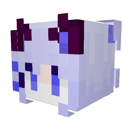 Nartina Minecraft avatar head, 3D render