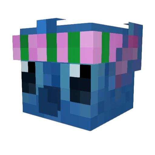 Nartzy Minecraft avatar head, 3D render