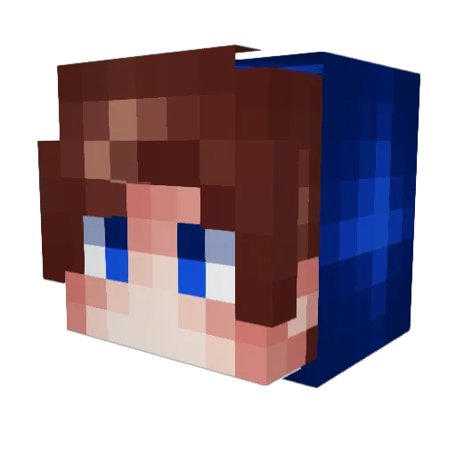 Naru1000 Minecraft avatar head, 3D render