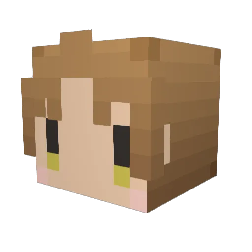 Naru448 Minecraft avatar head, 3D render