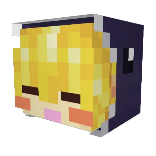 Naruka7 Minecraft avatar head, 3D render