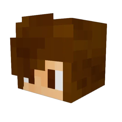 Naruke1m Minecraft avatar head, 3D render