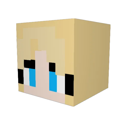 Naruko228 Minecraft avatar head, 3D render