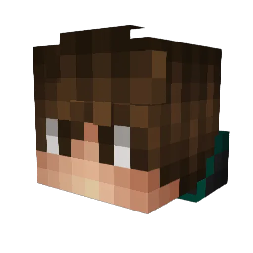 Narusar Minecraft avatar head, 3D render