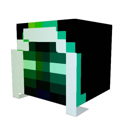 Naruto2097 Minecraft avatar head, 3D render