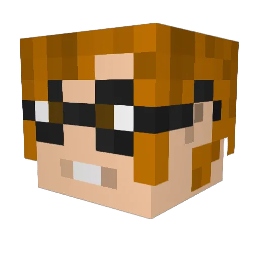 Naruto2099 Minecraft avatar head, 3D render