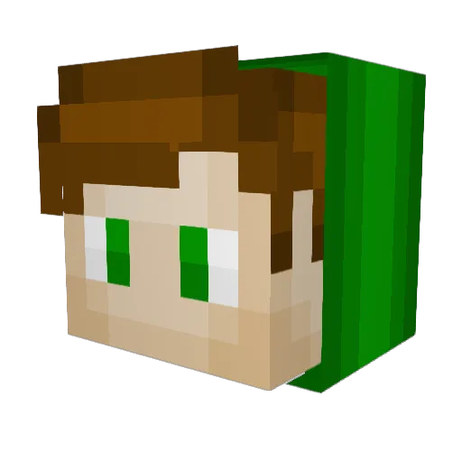 Naruto9767 Minecraft avatar head, 3D render