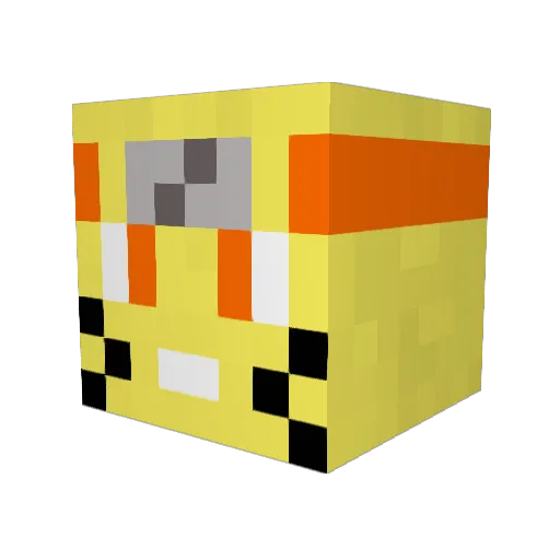 Naruto9821 Minecraft avatar head, 3D render