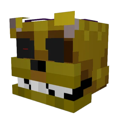 NarutoBeast Minecraft avatar head, 3D render