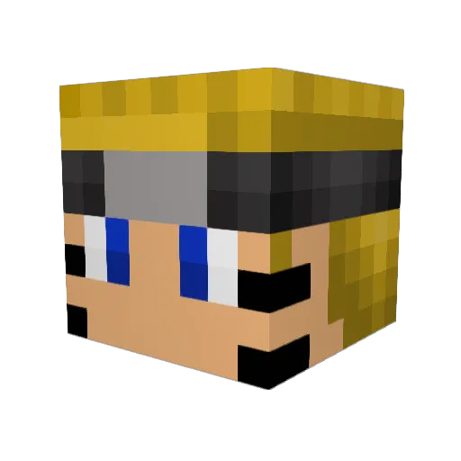 NarutoCheifToad Minecraft avatar head, 3D render