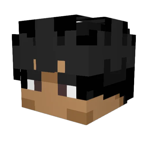 NarutoCwl Minecraft avatar head, 3D render